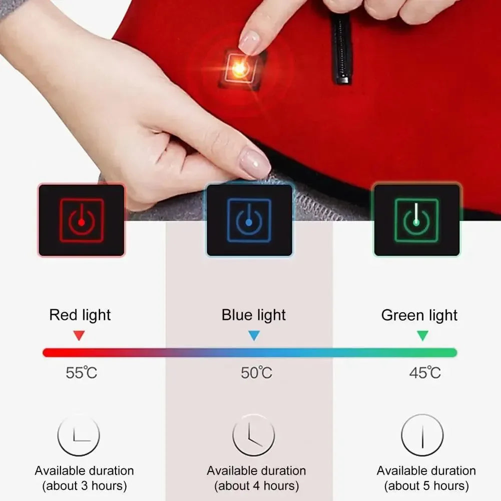 Smart Heating Cardigan Vest Jacket | USB Rechargeable Fleece Waistcoat for Men & Women, Ideal for Skiing, Hiking, and Hunting - Trekker Essentials