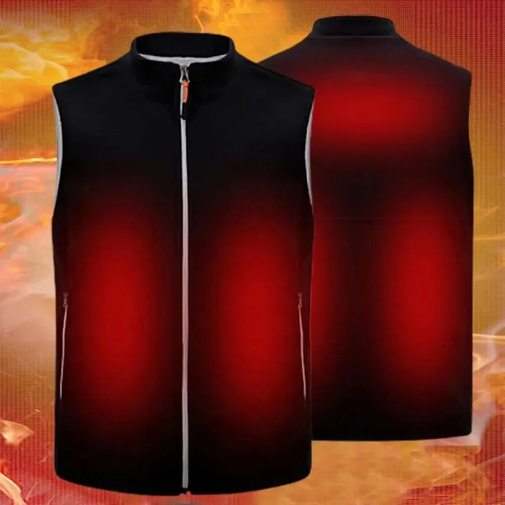Smart Heating Cardigan Vest Jacket | USB Rechargeable Fleece Waistcoat for Men & Women, Ideal for Skiing, Hiking, and Hunting - Trekker Essentials