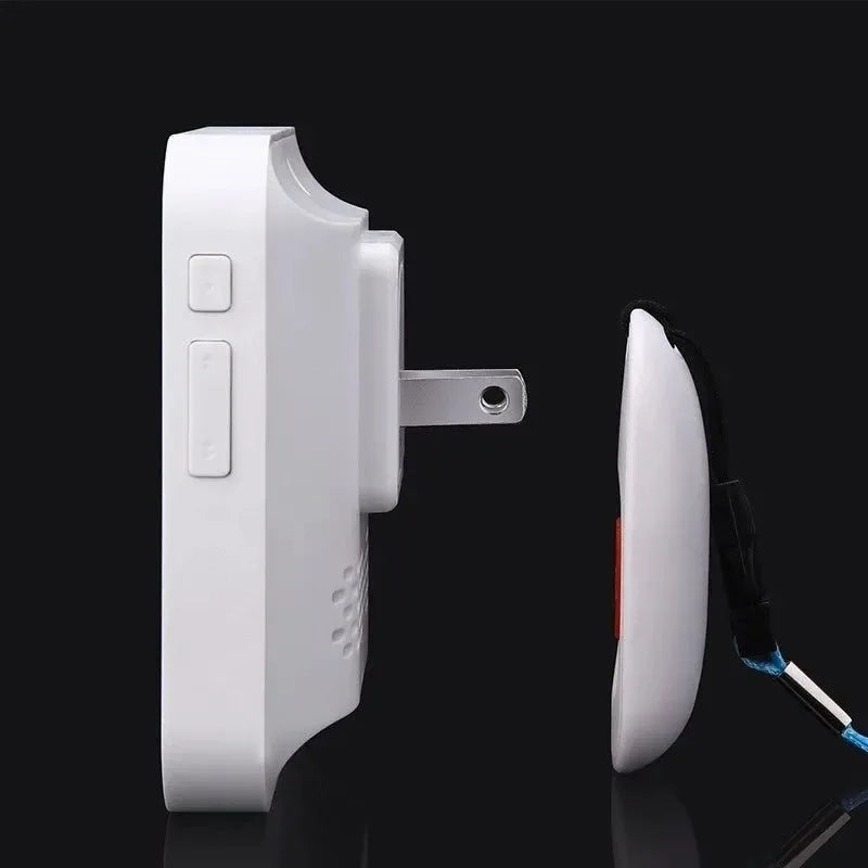 Smart Home Wireless Pager Doorbell - Patient Emergency Alarm with 150m Remote Call Bell and SOS Button, US/EU/UK/AU Plug Receiver - Trekker Essentials