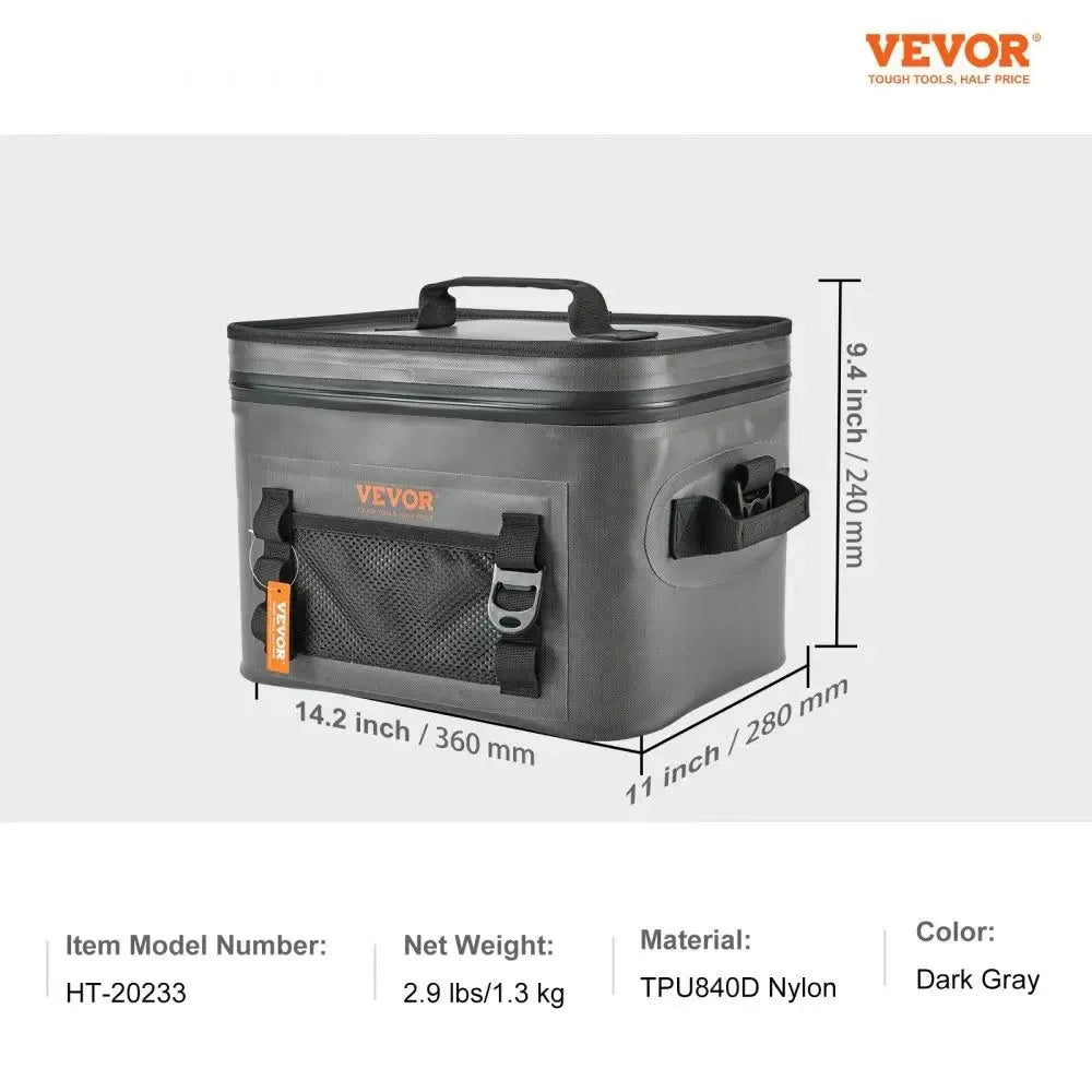 Soft Cooler Bag – Leakproof, Waterproof, Portable, 16/24/30 Cans Capacity – Ideal for Outdoor Activities - Trekker Essentials