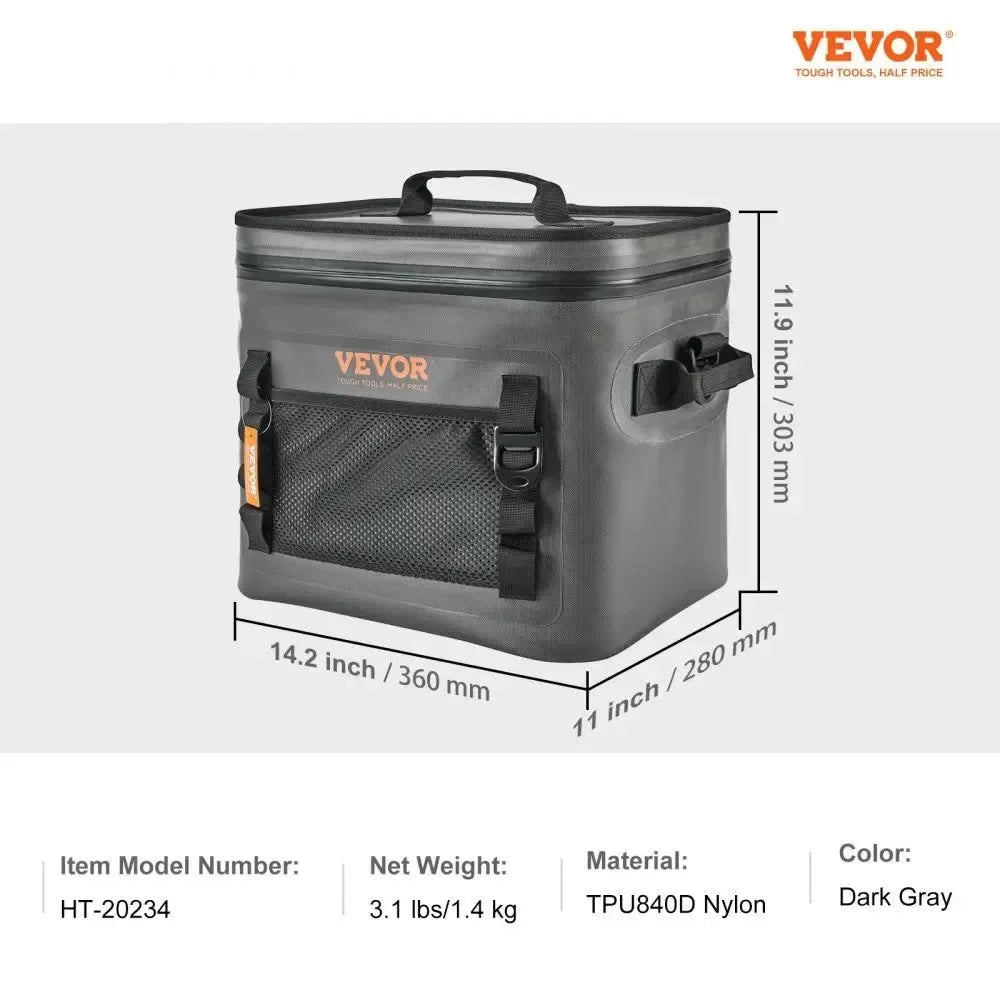 Soft Cooler Bag – Leakproof, Waterproof, Portable, 16/24/30 Cans Capacity – Ideal for Outdoor Activities - Trekker Essentials