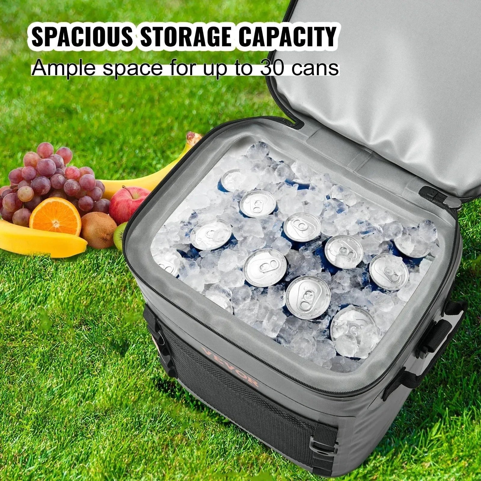 Soft Cooler Bag – Leakproof, Waterproof, Portable, 16/24/30 Cans Capacity – Ideal for Outdoor Activities - Trekker Essentials