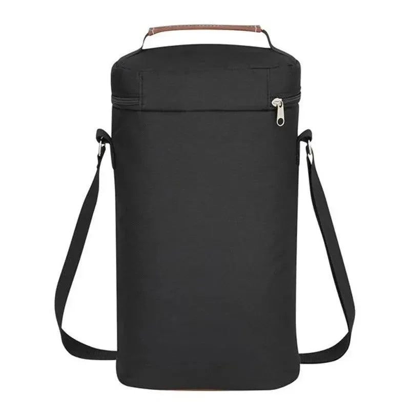Soft Insulated Wine Bottle Carrier Bag for 2 Bottles | 750ml Travel Tote for Outdoor Picnics & Parties - Trekker Essentials