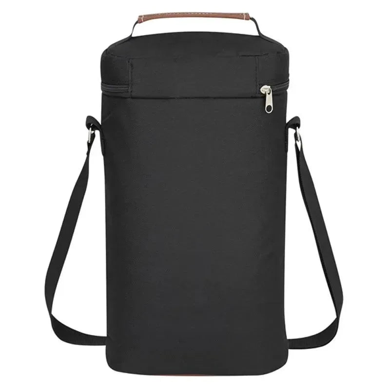 Soft Insulated Wine Bottle Carrier Bag for 2 Bottles | 750ml Travel Tote for Outdoor Picnics & Parties - Trekker Essentials