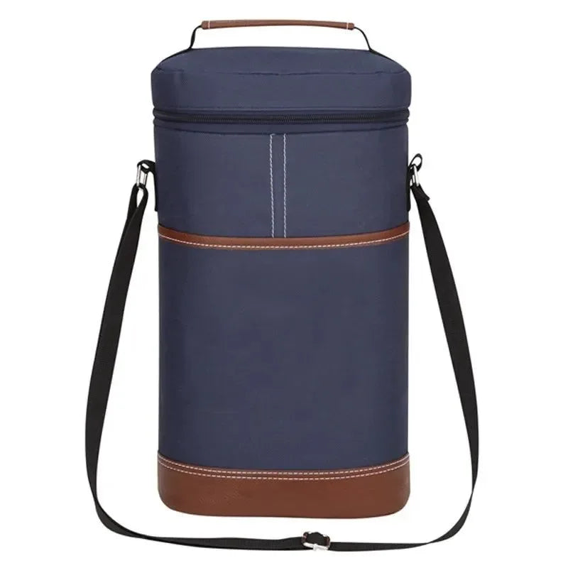 Soft Insulated Wine Bottle Carrier Bag for 2 Bottles | 750ml Travel Tote for Outdoor Picnics & Parties - Trekker Essentials