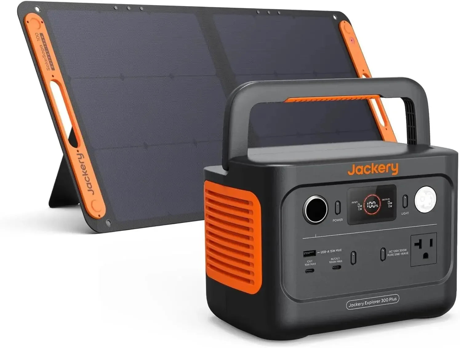 Solar Generator 300 Plus – 288Wh Portable Power Station with SolarSaga 100W Solar Panel - Trekker Essentials