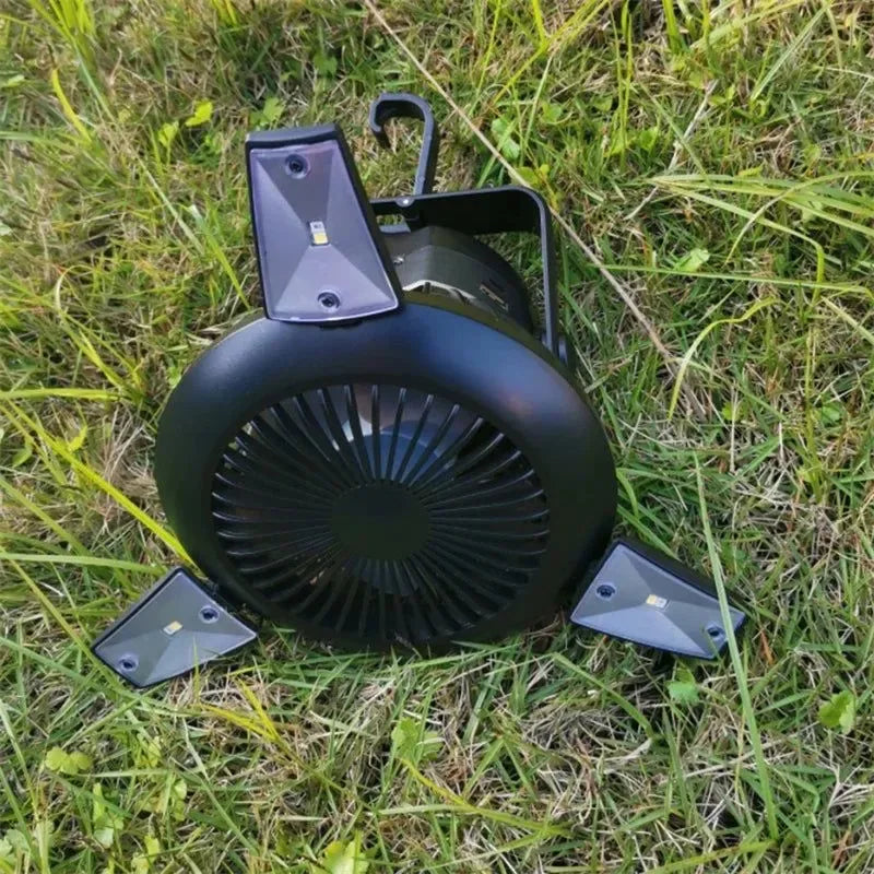 Solar Portable Lanterns with Fan: Outdoor Camping Fan Light - Trekker Essentials