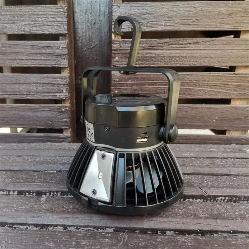 Solar Portable Lanterns with Fan: Outdoor Camping Fan Light - Trekker Essentials