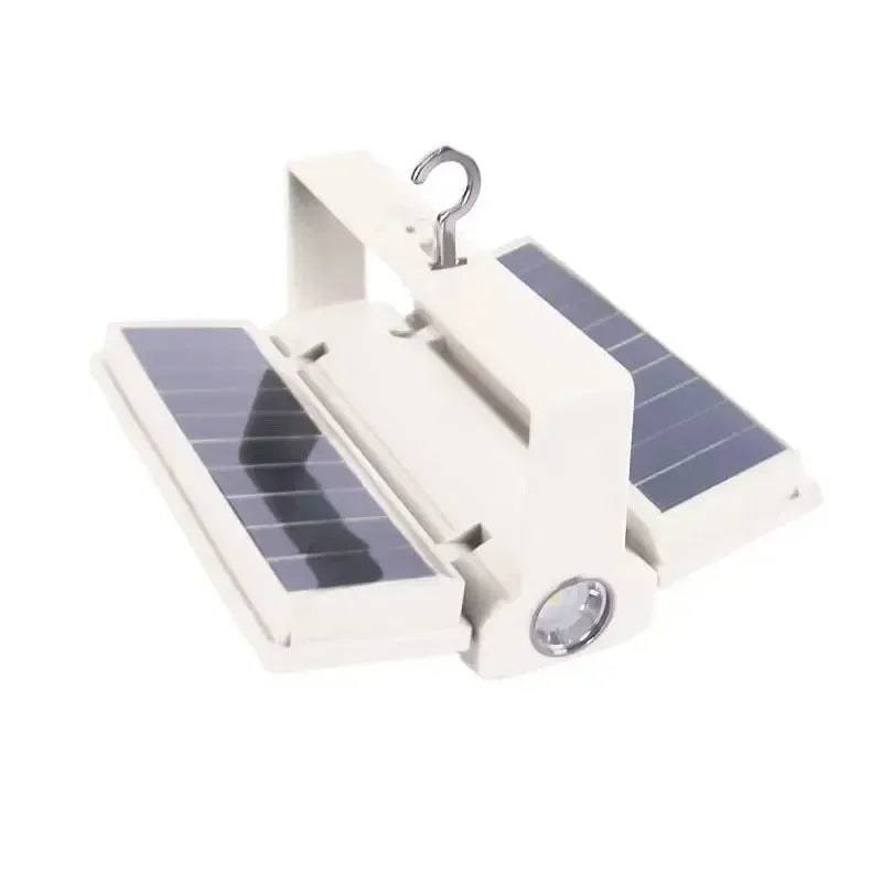Solar Power LED Camping Lamp 90° Folding Portable Flashlight Lantern - Trekker Essentials