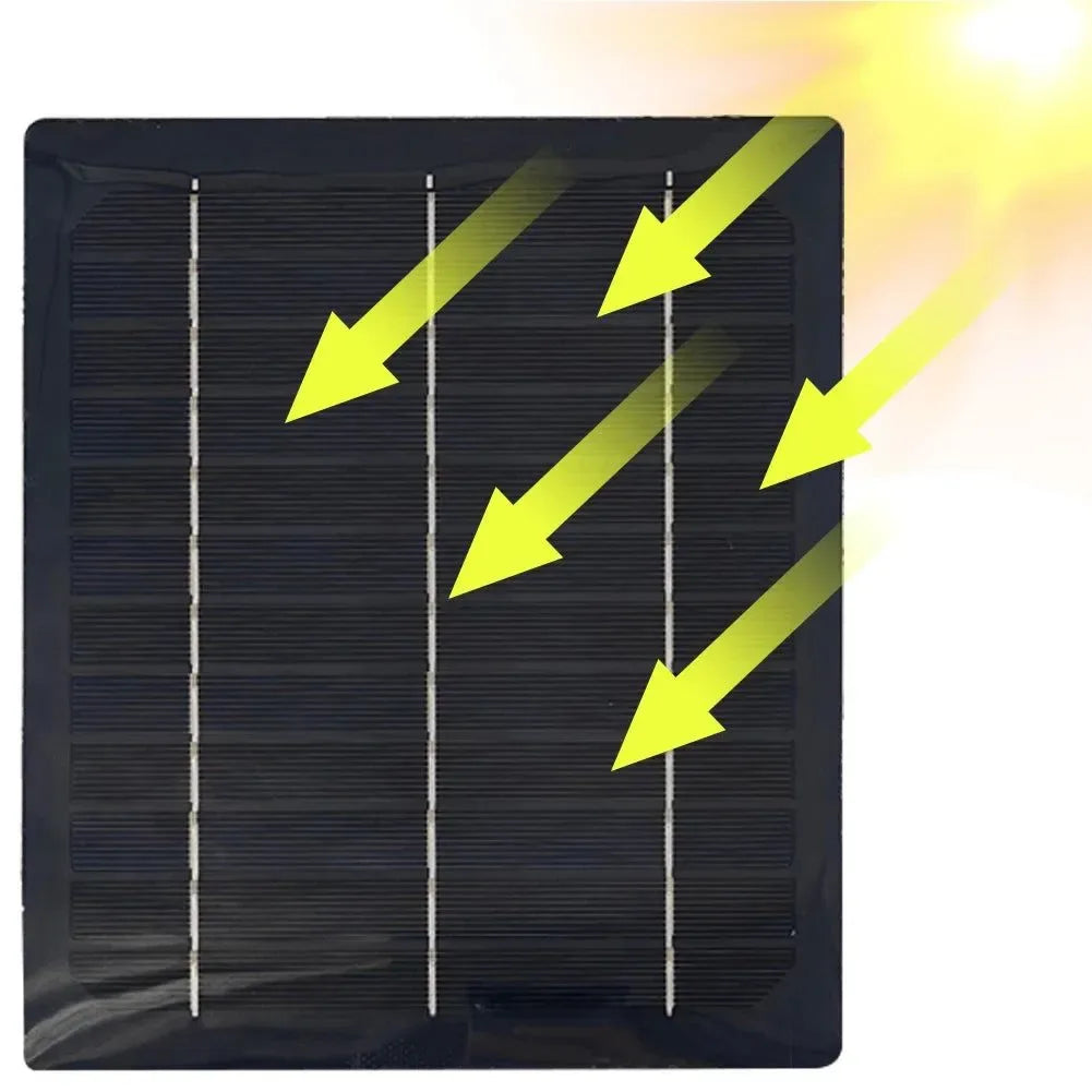 Solar Powered Camping Fan with USB - Portable Solar Panel Fan for Picnic, Barbecue, Fishing, Travel - Trekker Essentials