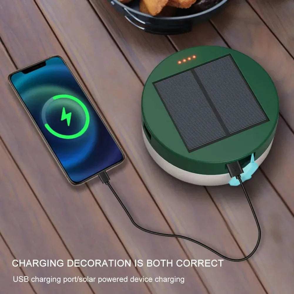 Solar Powered Camping RGB String Lights - Portable Mobile Charger with Smart APP Control for Outdoor Garden - Trekker Essentials