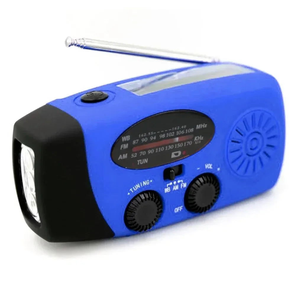 Solar Radio Portable Emergency Radio - AM/FM/WB/NOAA Bluetooth Speaker with LED Flashlight for Outdoor Camping and Hiking - Trekker Essentials