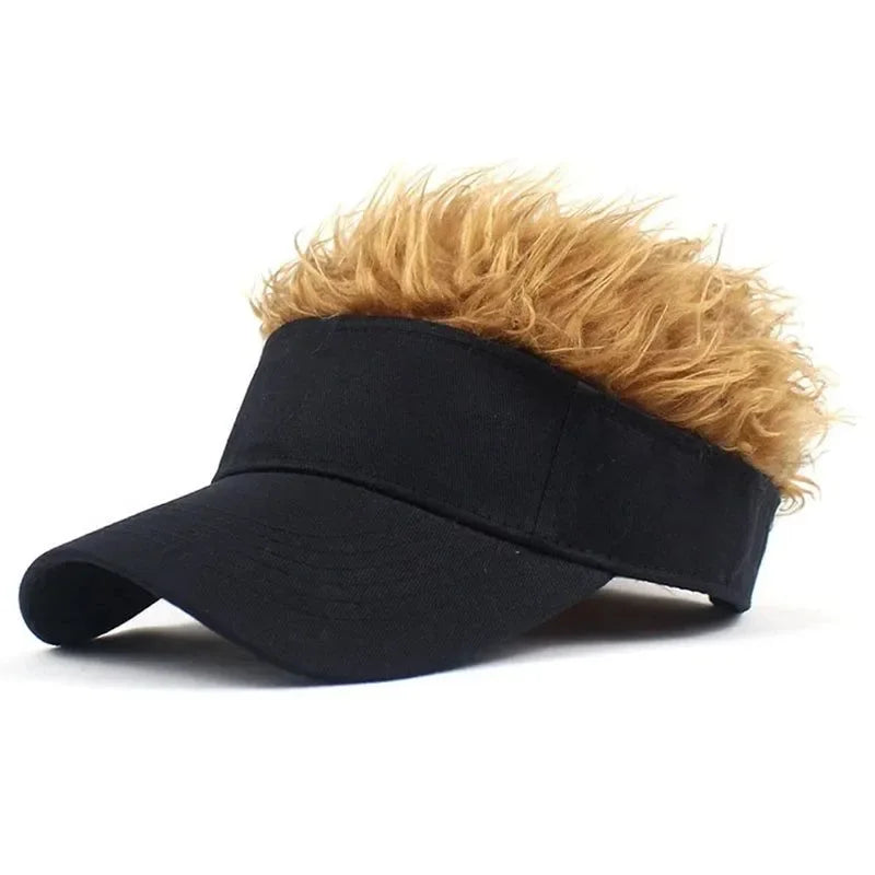 Spiked Hairs Baseball Cap Wig Hat - Casual Unisex Sun Visor for Men and Women - Trekker Essentials