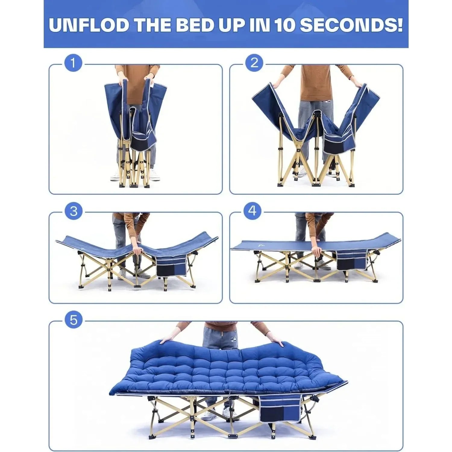 sportneer campingtisch Sportneer Heavy-Duty Camping Cot with Mattress