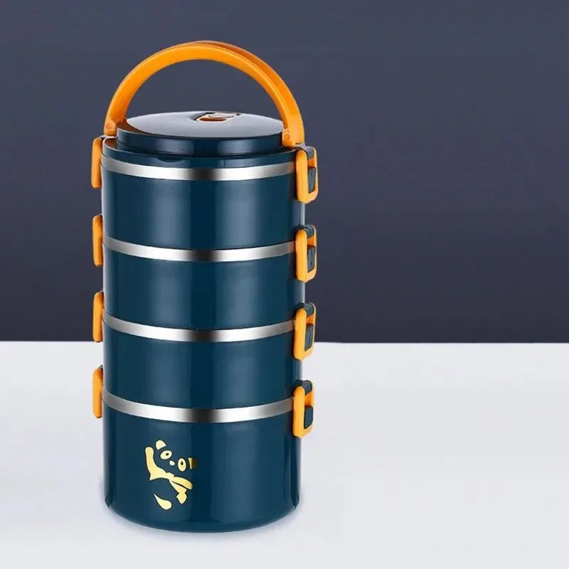 Stackable Stainless Steel Bento Box Set – 1-4 Layers, Leak-Proof & Insulated Food Container - Trekker Essentials