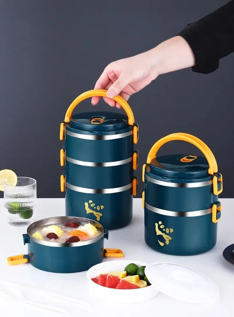 Stackable Stainless Steel Bento Box Set – 1-4 Layers, Leak-Proof & Insulated Food Container - Trekker Essentials
