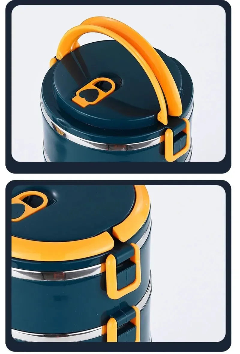 Stackable Stainless Steel Bento Box Set – 1-4 Layers, Leak-Proof & Insulated Food Container - Trekker Essentials