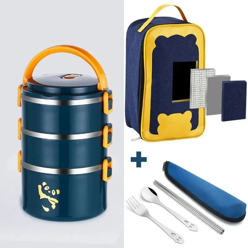 Stackable Stainless Steel Bento Box Set – 1-4 Layers, Leak-Proof & Insulated Food Container - Trekker Essentials