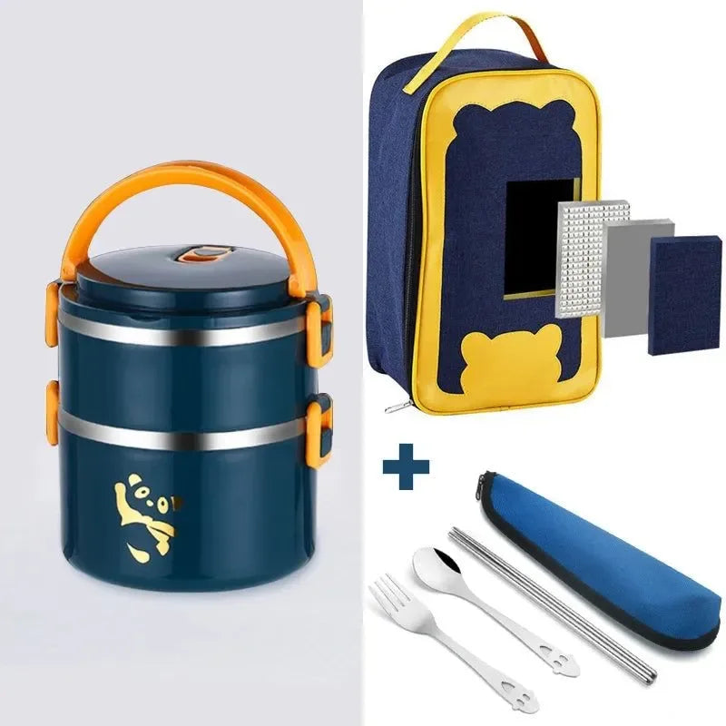 Stackable Stainless Steel Bento Box Set – 1-4 Layers, Leak-Proof & Insulated Food Container - Trekker Essentials