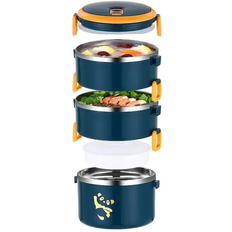 Stackable Stainless Steel Bento Box Set – 1-4 Layers, Leak-Proof & Insulated Food Container - Trekker Essentials