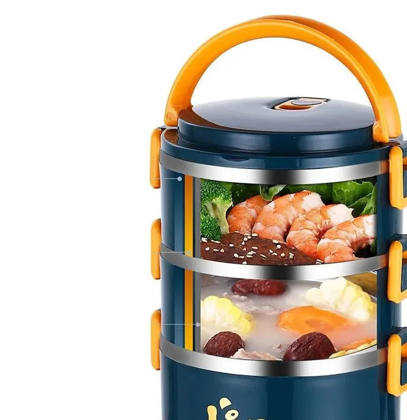 Stackable Stainless Steel Bento Box Set – 1-4 Layers, Leak-Proof & Insulated Food Container - Trekker Essentials