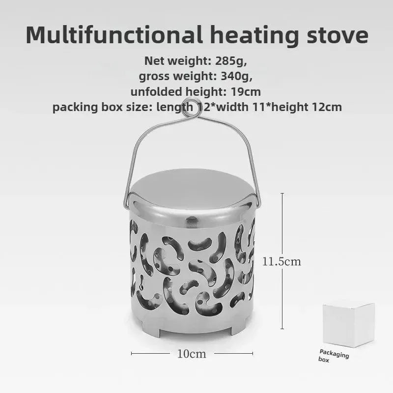 Stainless Steel Camping Fire Hood - Portable Outdoor Heater & Multifunctional Burner Cover for Safe Heating - Trekker Essentials