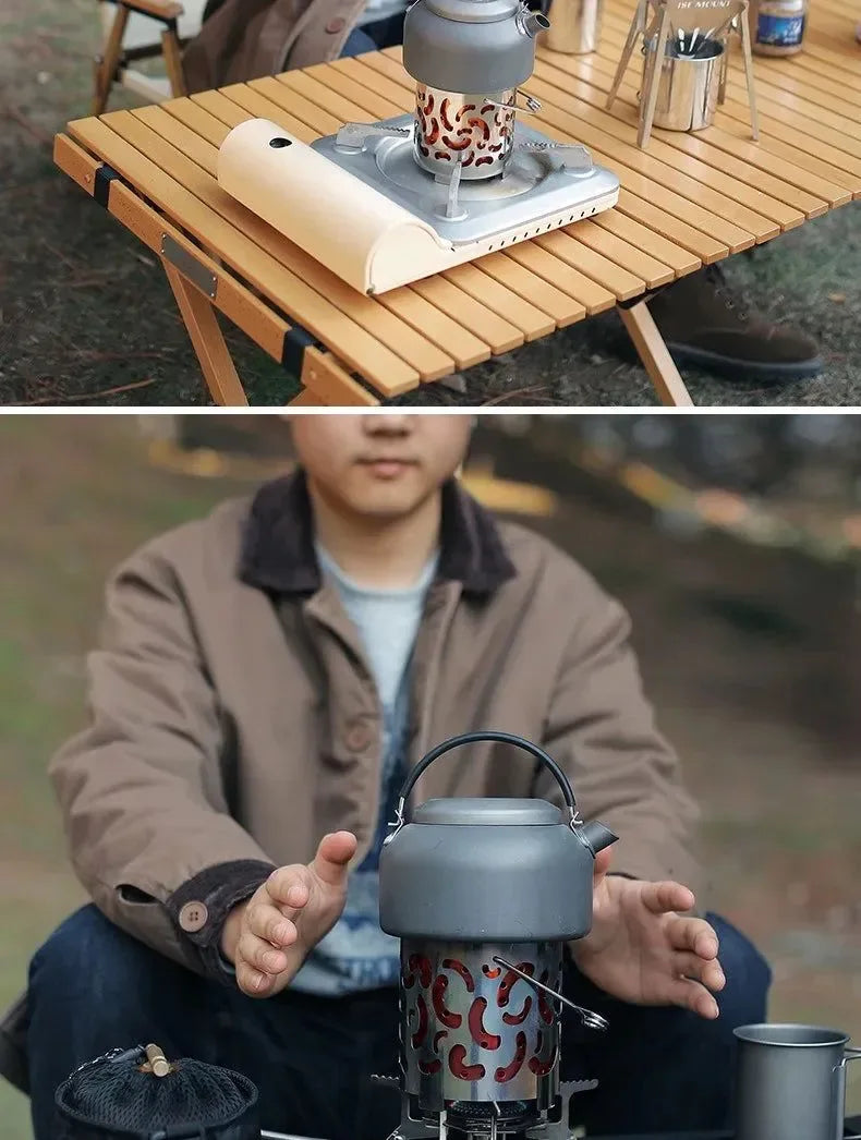 Stainless Steel Camping Fire Hood - Portable Outdoor Heater & Multifunctional Burner Cover for Safe Heating - Trekker Essentials