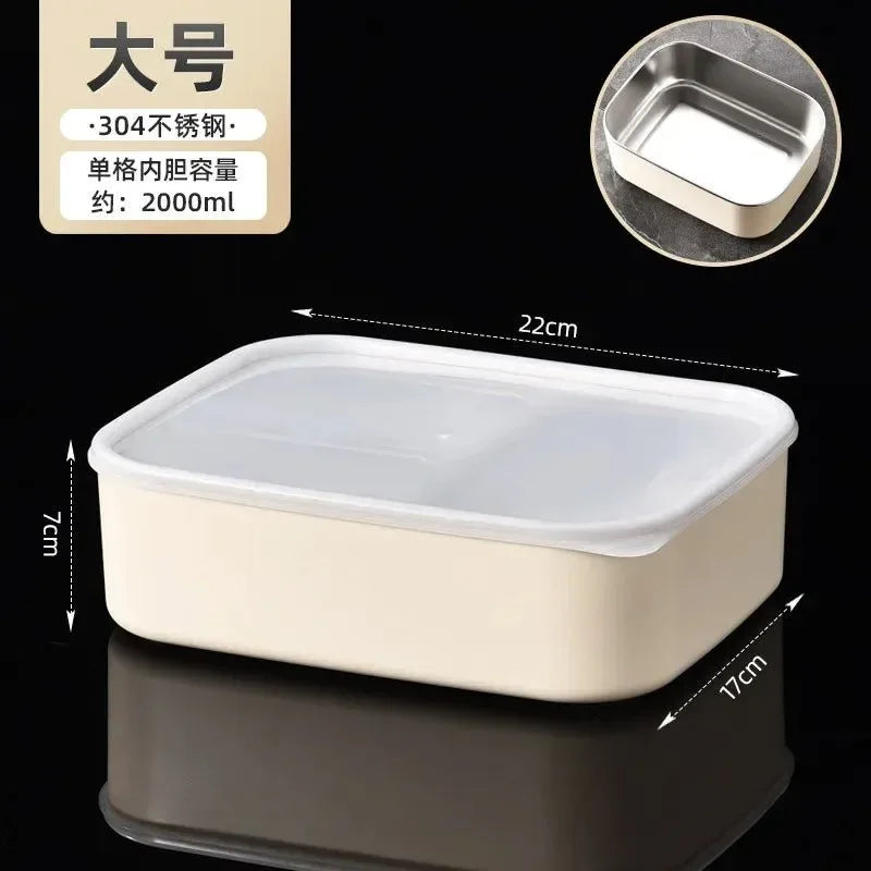 Stainless Steel Compartment Lunch Box – Leak-Proof & Insulated Food Storage for Office, Camping, or Picnics - Trekker Essentials