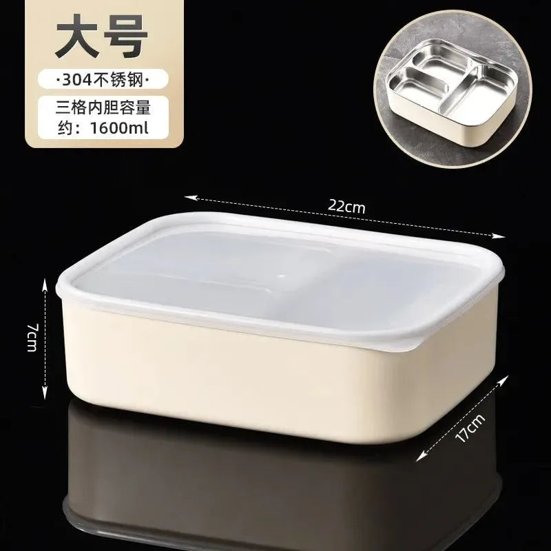 Stainless Steel Compartment Lunch Box – Leak-Proof & Insulated Food Storage for Office, Camping, or Picnics - Trekker Essentials