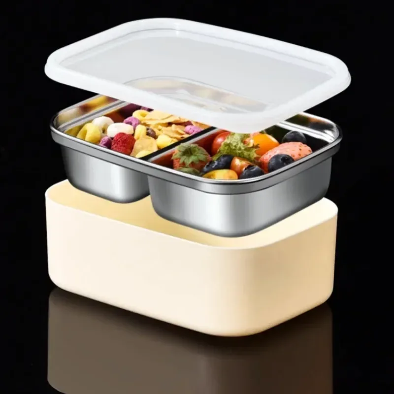 Stainless Steel Compartment Lunch Box – Leak-Proof & Insulated Food Storage for Office, Camping, or Picnics - Trekker Essentials