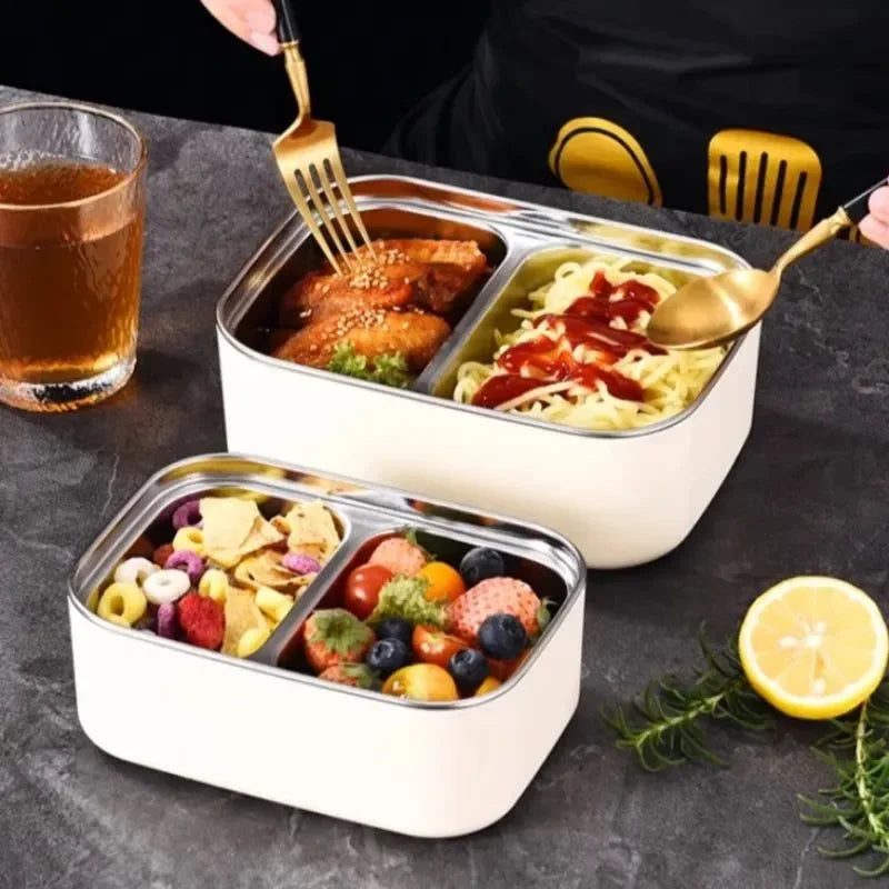 Stainless Steel Compartment Lunch Box – Leak-Proof & Insulated Food Storage for Office, Camping, or Picnics - Trekker Essentials