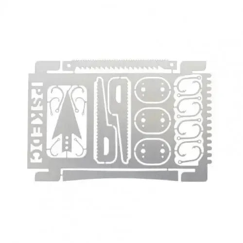 Stainless Steel Fishing Hook Card: Compact Multifunction Tool for Outdoor Survival - Trekker Essentials