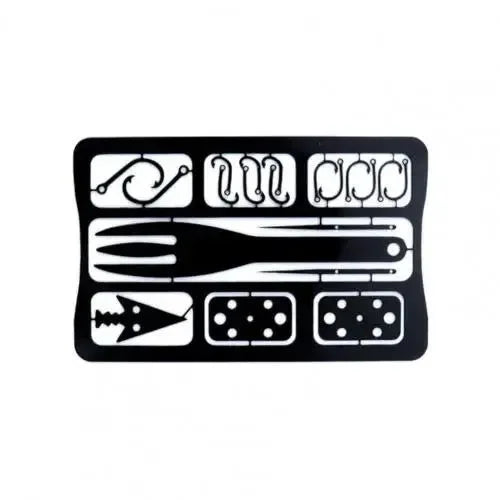 Stainless Steel Fishing Hook Card: Compact Multifunction Tool for Outdoor Survival - Trekker Essentials