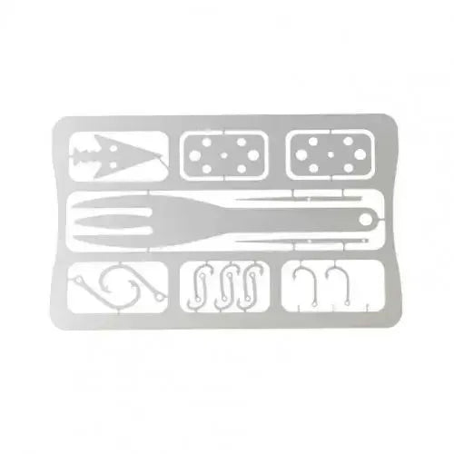 Stainless Steel Fishing Hook Card: Compact Multifunction Tool for Outdoor Survival - Trekker Essentials