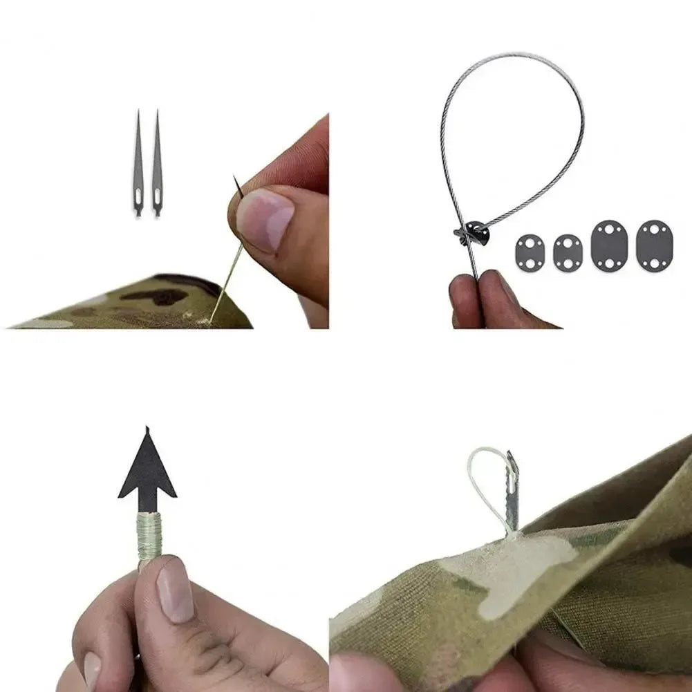 Stainless Steel Fishing Hook Card: Compact Multifunction Tool for Outdoor Survival - Trekker Essentials