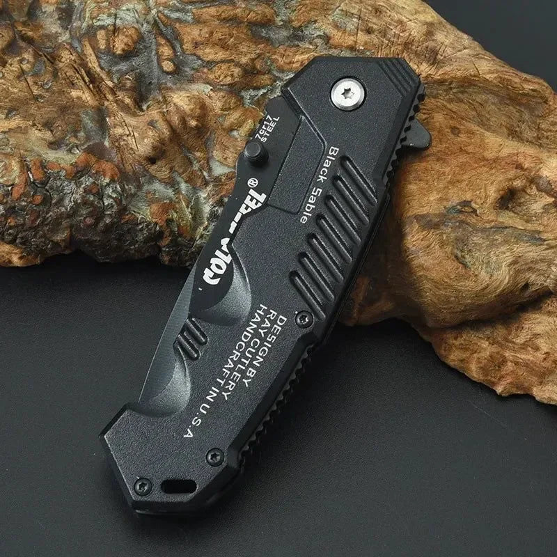 Stainless Steel Outdoor Mini Folding Knife - High Hardness, Portable Defensive Multi-Purpose Tool for Camping, Hiking, Travel, and Self Defense - Trekker Essentials