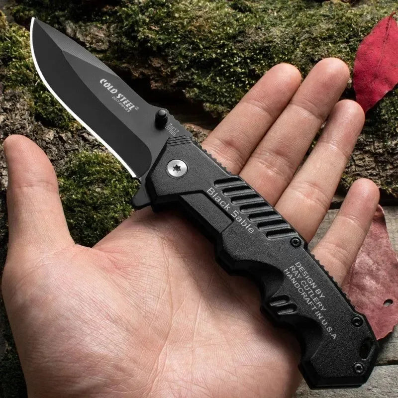 Stainless Steel Outdoor Mini Folding Knife - High Hardness, Portable Defensive Multi-Purpose Tool for Camping, Hiking, Travel, and Self Defense - Trekker Essentials