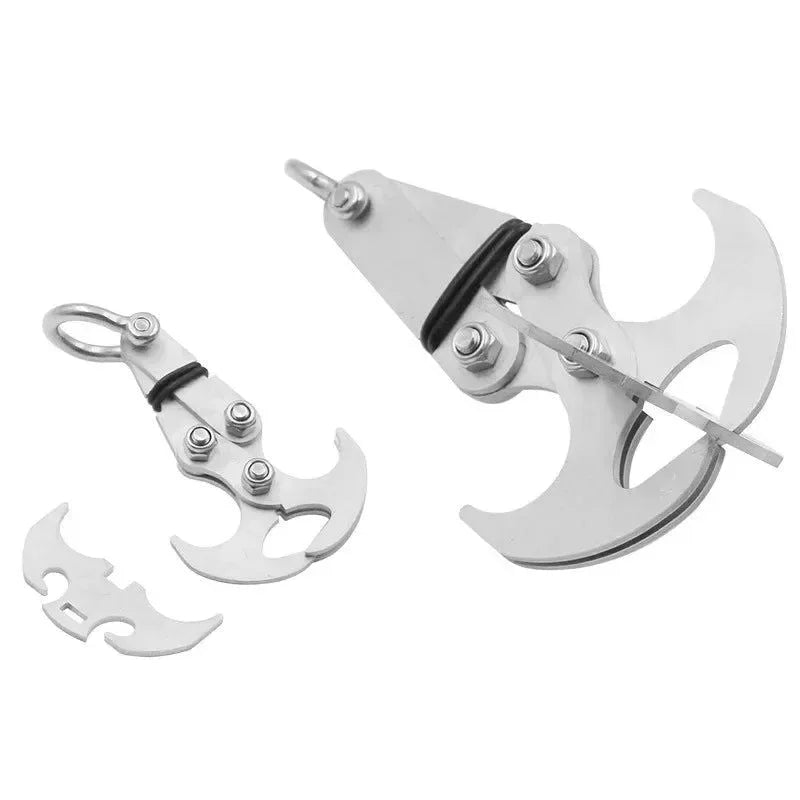 Stainless Steel Survival Folding Climbing Hook – Heavy-Duty Escape Hook for Outdoor Climbing, Rescue & Adventure - Trekker Essentials