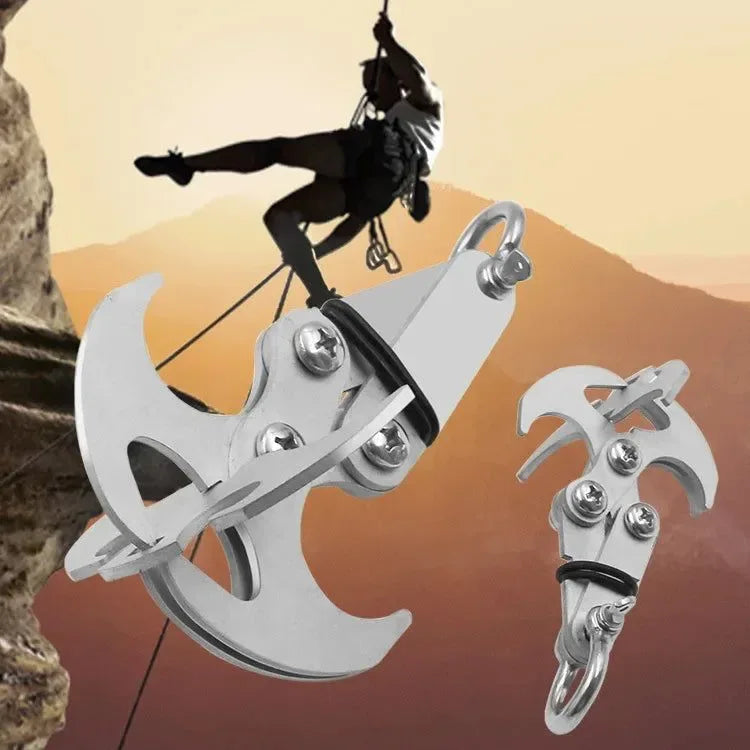 Stainless Steel Survival Folding Climbing Hook – Heavy-Duty Escape Hook for Outdoor Climbing, Rescue & Adventure - Trekker Essentials