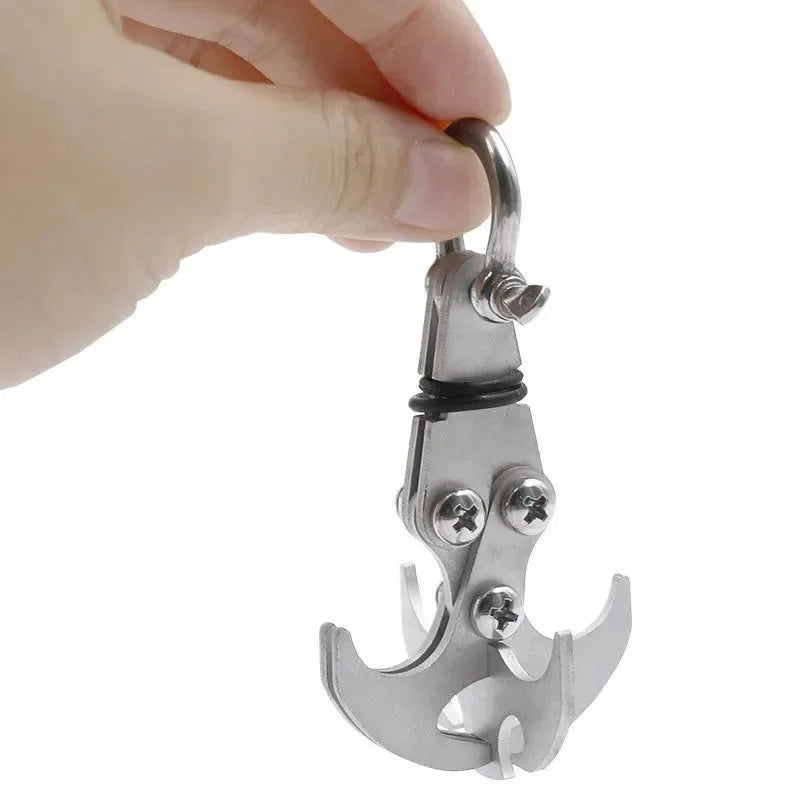 Stainless Steel Survival Folding Climbing Hook – Heavy-Duty Escape Hook for Outdoor Climbing, Rescue & Adventure - Trekker Essentials
