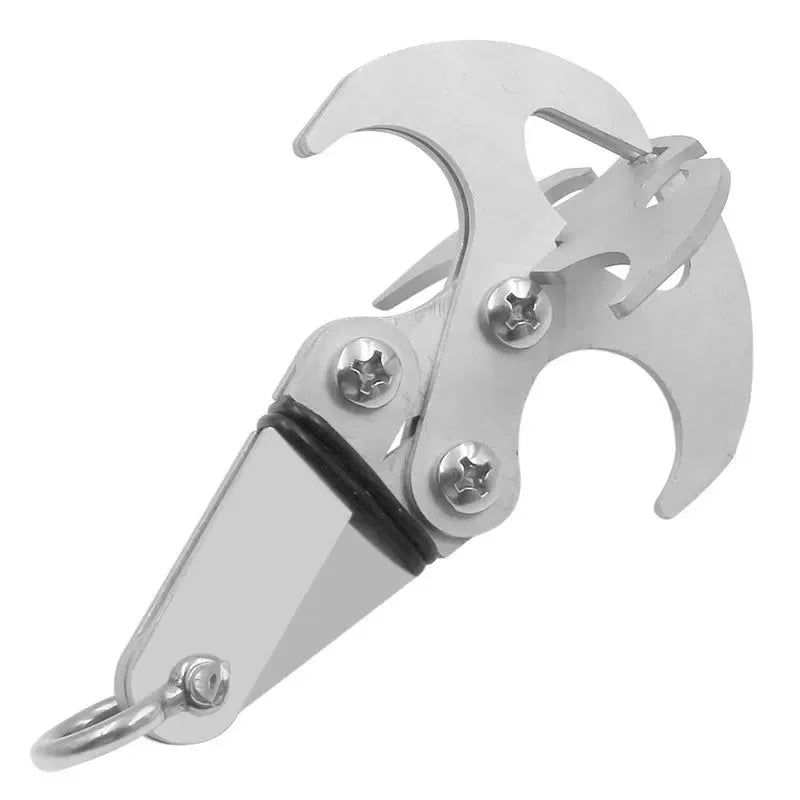 Stainless Steel Survival Folding Climbing Hook – Heavy-Duty Escape Hook for Outdoor Climbing, Rescue & Adventure - Trekker Essentials
