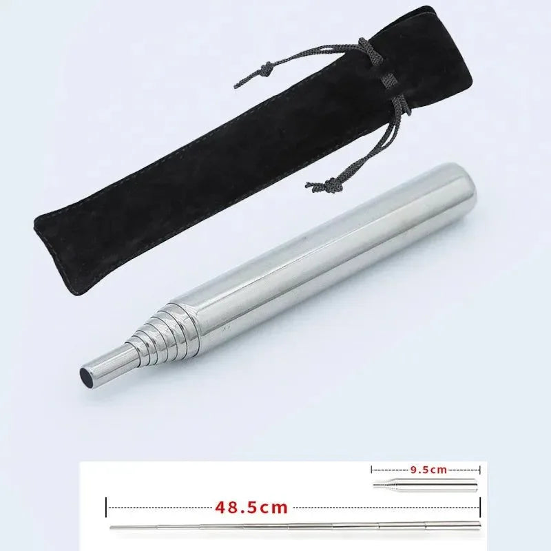 Stainless Steel Telescopic Blow Fire Tube: Portable Outdoor Fire Blower - Trekker Essentials