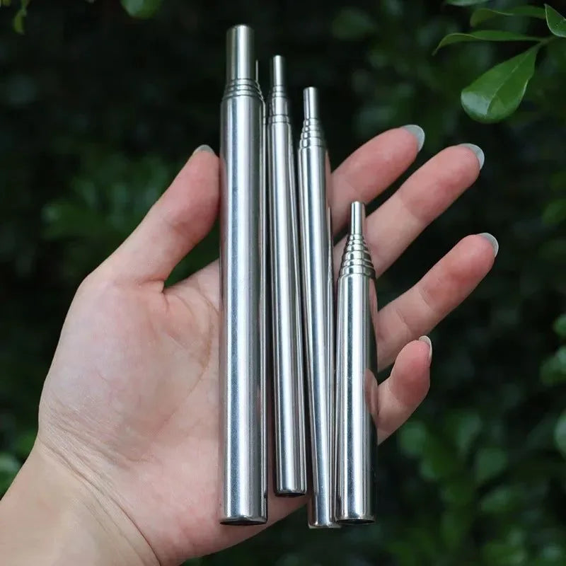 Stainless Steel Telescopic Blow Fire Tube: Portable Outdoor Fire Blower - Trekker Essentials