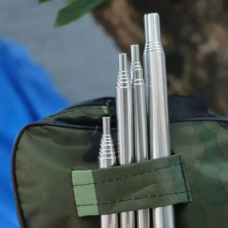 Stainless Steel Telescopic Blow Fire Tube: Portable Outdoor Fire Blower - Trekker Essentials