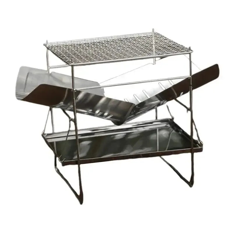 Stainless Steel Wood Stove for Tent, Camping, and Outdoor Activities - Trekker Essentials