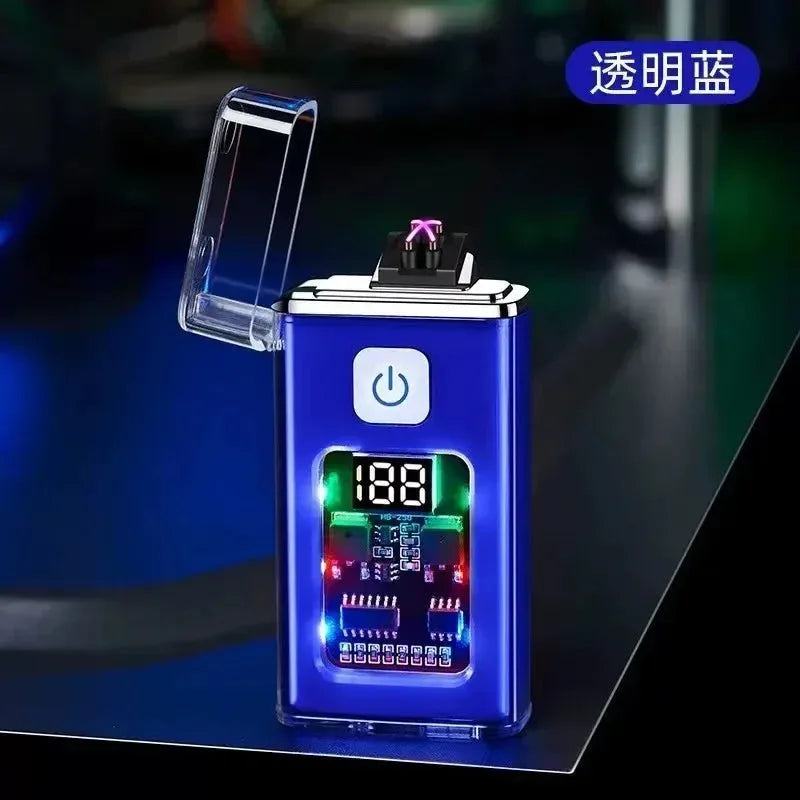 Stylish USB Rechargeable Electric Lighter - Cool Windproof Dual ARC Plasma Lighters for Men, Outdoor Camping Gadgets, Fire Starter - Trekker Essentials