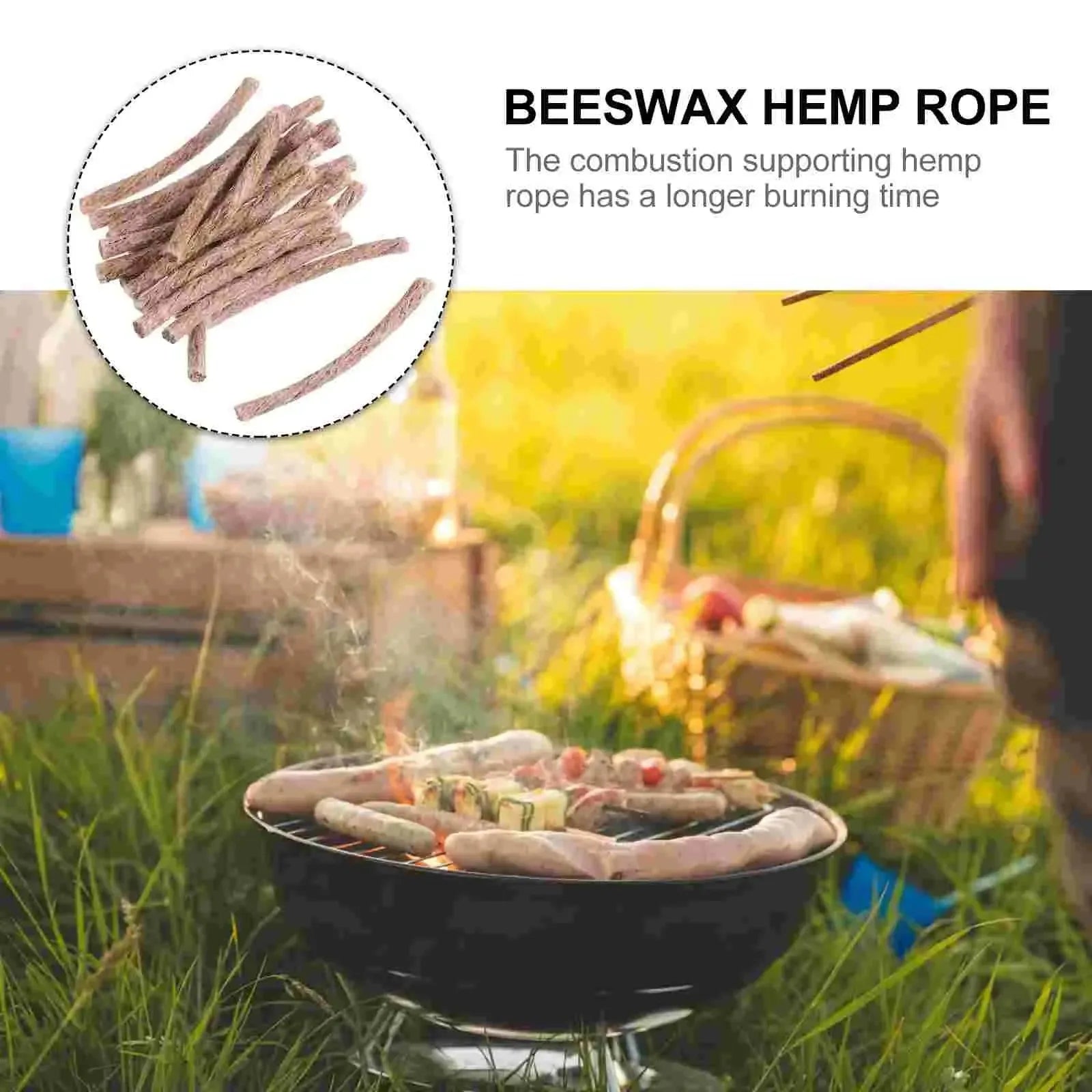 Survival Wick Hemp Cord Camping Lighter Hemp Fire Starters for Outdoor Adventures - Trekker Essentials