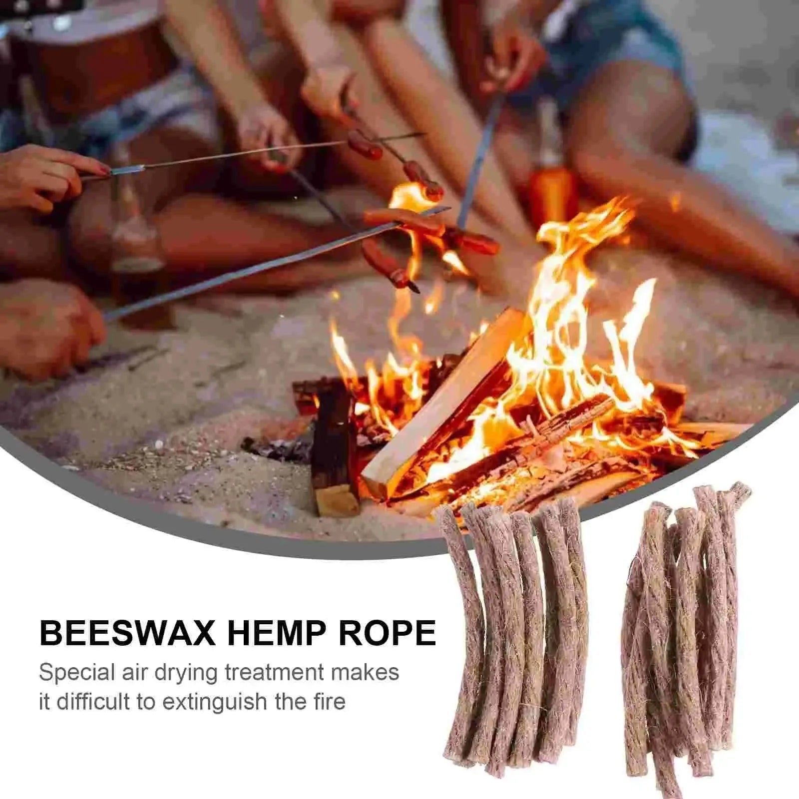 Survival Wick Hemp Cord Camping Lighter - Hemp Fire Starters for Outdoor Adventures - Trekker Essentials