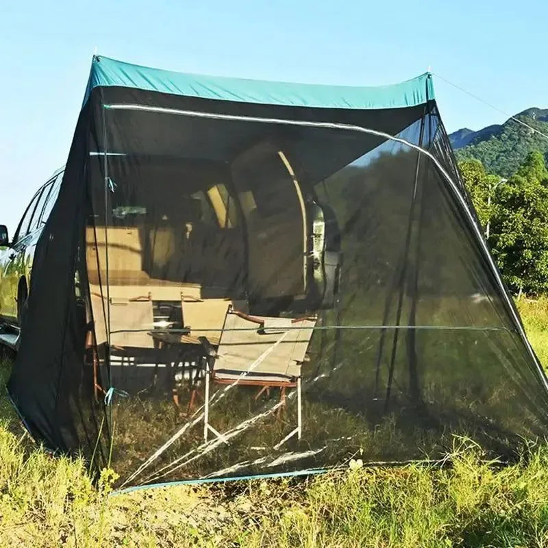 SUV Tailgate Tent - Outdoor Camping Sunshade, Anti-Mosquito Car Tent with Windproof Canopy - Trekker Essentials