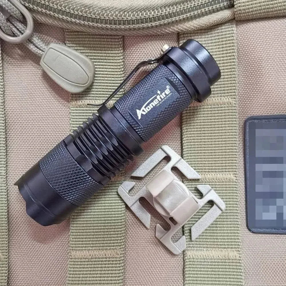Swivel U Ring Flashlight Holder: Versatile Work Backpack Lamp Clip for Hiking and Climbing - Trekker Essentials